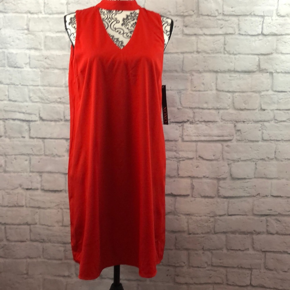 XOXO women’s choker red dress